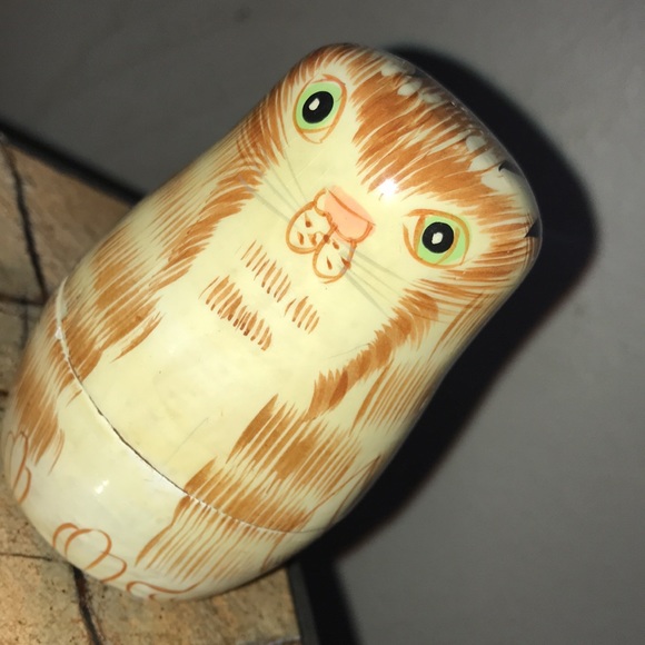 Vintage Wood Nesting Cat/Kitten Decor - Picture 9 of 12